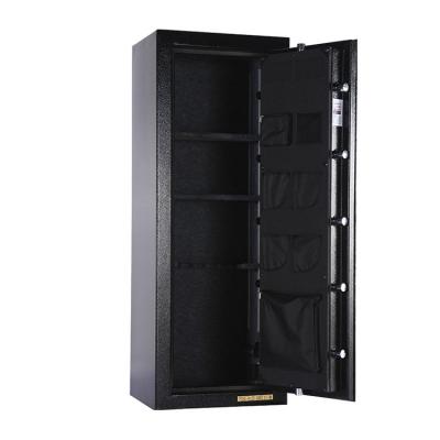 China Heavy Duty Fireproof Gun Board Construction Steel Low Carbon And Durable Safe Cabinet Box With LED Light And Adjustable Sheleves for sale