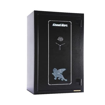 China Low Carbon Heavy Duty Electronic Firearm Cabinet Fire Proof Panel Firearm Steel Construction Safe Box For 49 Guns With LED Light for sale