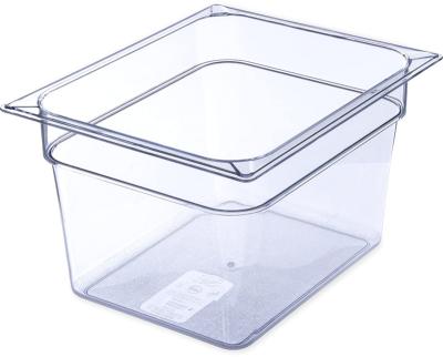 China Carlisle FoodService Products StorPlus Half Size Food Pan Polycarbonate Deep Clear Polycarbonate GN Light Pans for sale