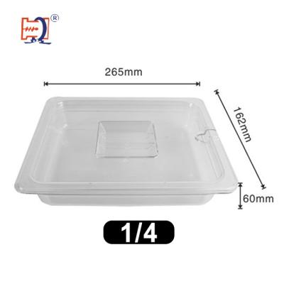 China Lightweight Approved Food Grade Polycarbonate GN Containers With Lid PC GN Pan Plastic Containers Chafing Dishes And Gastronorm Containers for sale