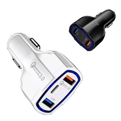 China Mobile Phone Car Adapter / QC3.0 Charger Ipad / Camera / PDA / MP3 USB Ports Qualcomm 3.0 Fast Dual USB Car Charger for sale