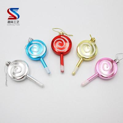 China Traditional Christmas tree decorations, red Christmas Candy pendants, Christmas powder, pink lollipops, children's Christmas gifts for sale