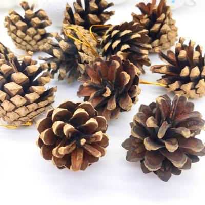 China Traditional Primary color pine cone Christmas decorations pendant Wreath Christmas tree accessories DIY shooting props 4-5cm pine cone for sale