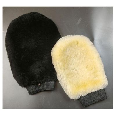 China Lambswool Car Glove Sheepskin Car Wash Glove Lambswool Car Wash Glove Washing Cleaning Glove for sale