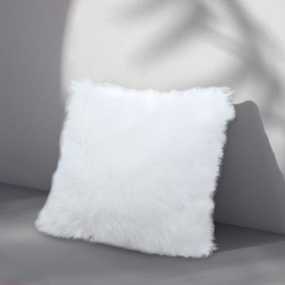 China Latest Design Anti-Static Hair Decorative 100% Polyester Plush Fur Cushion Long for sale