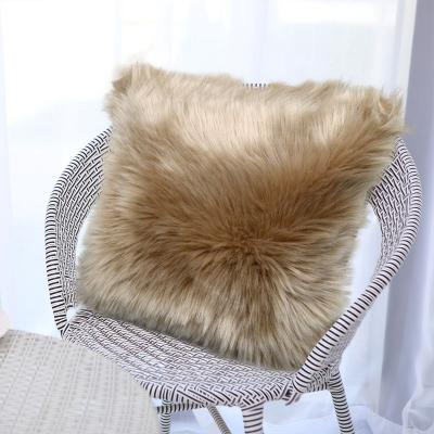 China Anti Static Faux Fur Cushion Cover Tile For Couch Cushion Home Decor for sale