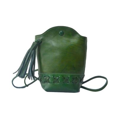 China Fashion\comfortable\durable Custom Casual Women Crossbody Bag Bucket Ladies Genuine Leather Shoulder Bags Fashion Trendy Vintage Female Side Sling Bag for sale