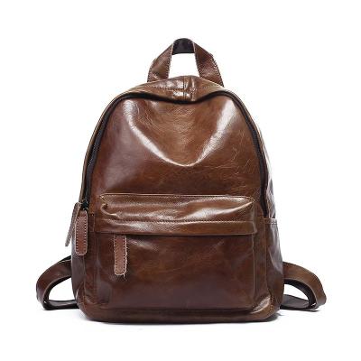 China Other Fashion Large Capacity Male Backpack Travelling Outdoor Bags Customized Cowhide Leather Ladies School Backpack Bag for Girls for sale