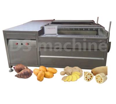 China Vegetable processing plant potato peeling machine industrial small yam washing machine/cleaning ginger à venda