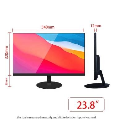 China Factory Wholesale FHD Non Curved 23.8 Inch Widescreen IPS Screen 60Hz High Definition Desktop Computer Monitors for sale