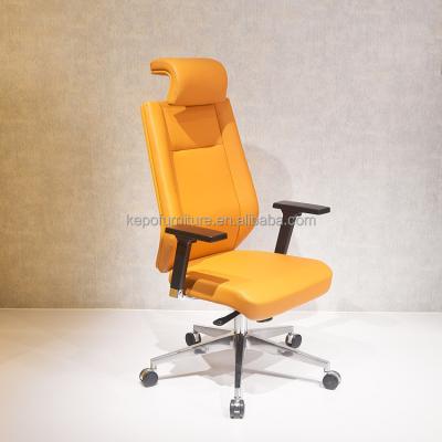 China (Height)Adjustable Office Furniture Swivel Manager Executive Leather Office Boss Chairs for sale