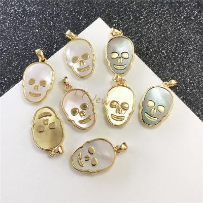 China Dropletsl Natura Color Pendant 3 Skull Dangle Beads Water Pendant, Shell Star Charms For Making Jewelry for sale