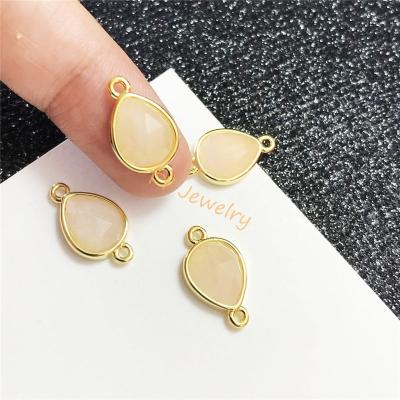 China 100% Natural Connector Agate Teardrop Charm, Natural Onyx For Custom Jewelry for sale