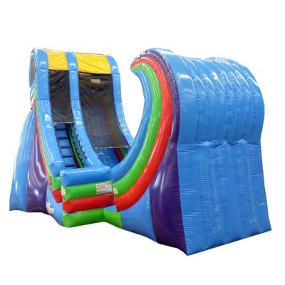 China Amusement park/place party/family/shopping mall/social center outdoor giant adult size inflatable water slide for sale, inflatable waterslide with pool for sale