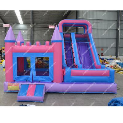 China Amusement park/place party/family/shopping mall/social center hot sale bouncing inflatable bouncy castle slide combo 2 in 1 kids adult moonwalk for party rental for sale