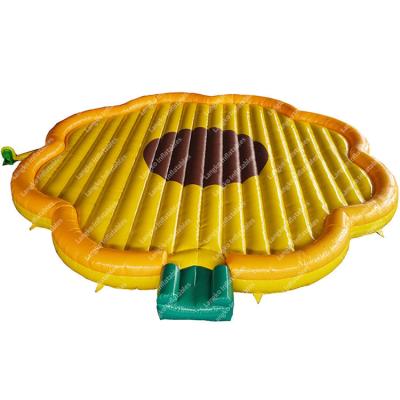 China Amusement Park/Square Party/Family/Mall/Community Center Custom Sunflower Bounce Pads Inflatable Landing Pad Pumpkin Jumping Jumping Pillow For Farm Amusement for sale