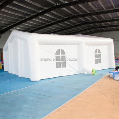 China Amusement park/square party/family/shopping mall/social center PVC event tents wedding outdoor white marquee inflatable cube tent for sale