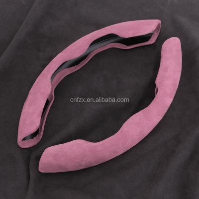 China Accessories Luxury Non-slip Comfortable Universal Car Plush Steering Wheel Cover for sale