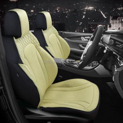 China Custom Stitching Double Colors Universal Wholesale Customized Leather Car Seat Cover for sale