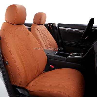 China Waterproof Durable Custom Auto Luxury Design Waterproof/Dustproof/Anti-Slip/Easy Clean Protector Embossed Universal Leather Car Seat Cover for sale