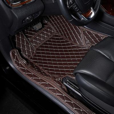 China Sports Wholesale Car Floor Mat Customized Waterproof Durable Easy Clean Leather Car Floor Mats for sale