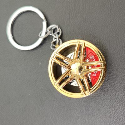 China Wholesale Classic Universal Multicolor Car Key Chain Business Gift Design Five Pillar Hub Car Keychain for sale