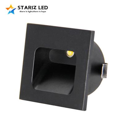 China Modern High Bright 1W Mini Square Recessed Wall Mounted LED Stair Step Light Led for sale