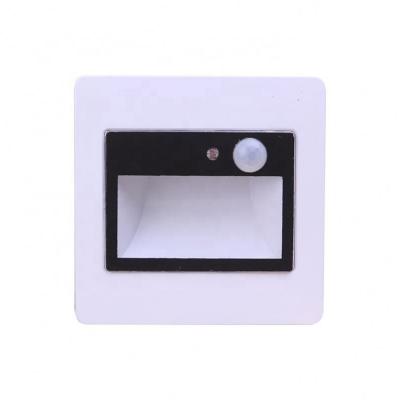 China Zhongshan factory modern 2w square recessed aluminum indoor motion sensor led wall lights for sale