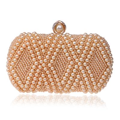 China High quality wholesale PVC high quality fancy bridal clutch beaded crystal beaded evening clutch bag for sale