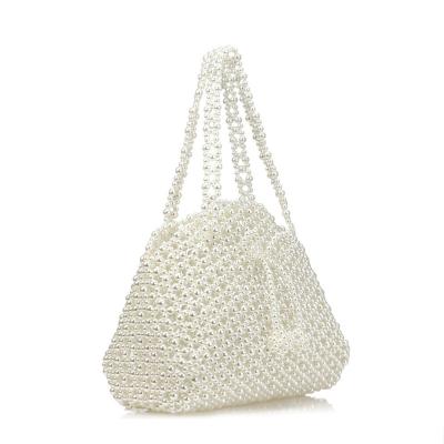 China High Quality Guangzhou Customized Bucket Shaped Pearl Beaded Evening Clutch Bag for sale