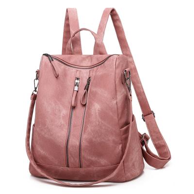 China 2019 Oxford Waterproof PU Backpack Fashion Waterproof Leather Small Purse For Women School Bag For Girls Portable Black Daily Soft Mini Bag for sale