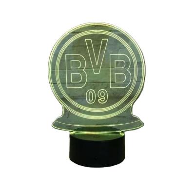 China Decoration Home 3D Illusion Creative Football Club Acrylic  Led Night Light for sale