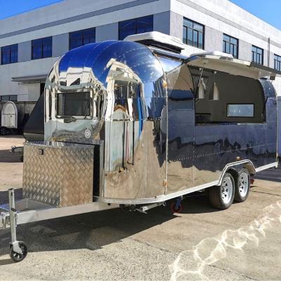 China Winery Guose low price mobile ice cream food cart fruit snack truck restaurant airstream food trailer for sale