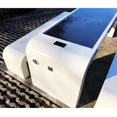 China Weather Resistant Factory Price Wifi Charging Solar Panel Bench Park Bench Solar Powered USB Smart Solar Bench for sale