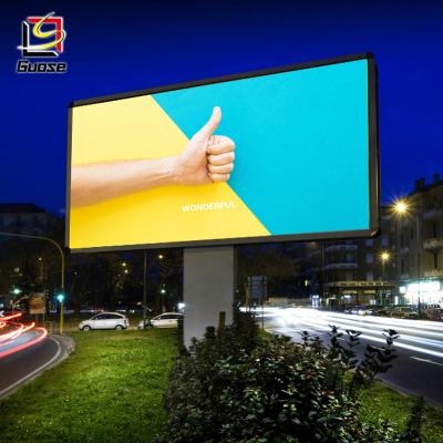 China New design outdoor odd shape advertising billboard with LED display for sale