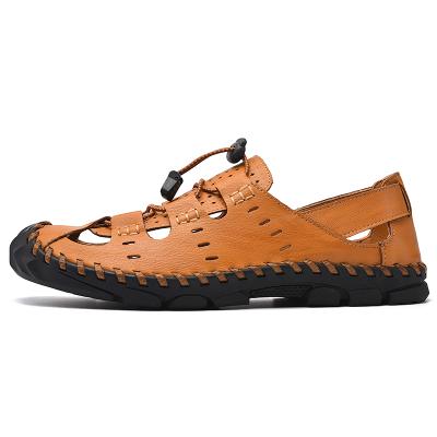 China Insulative Closed Toe Sandal Outdoor Water Casual Sandalia Masculina Mesh Leather Mens Athletic Hiking for sale