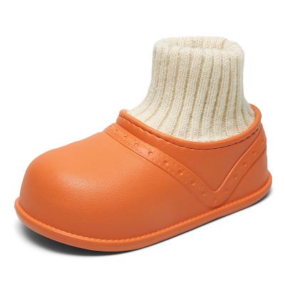 China Kids Eva Thermal Slippers Autumn and Winter Soft-soled Indoor Baby Cotton Waterproof Thick-soled Shoes for sale