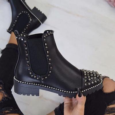 China 2022 new popular fashion ladies waterproof ankle boots, women leather boots for ladies for sale