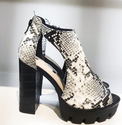 China New Fashion Trend Summer High Heels Shoes Fish Mouth Thick Platform High-heeled Sandals for sale