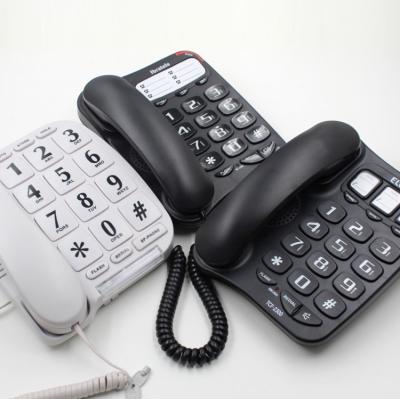 China Indoor Super Big Button Basic Tethered Telephone with Loud Ringer Speaker and Hearing Aid for Senior Elderly for sale