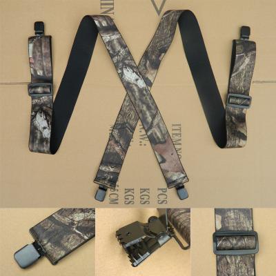 China Elastic Band Adult Widened 5cm Camouflage Straps Worker Suspenders For Outdoor Work for sale