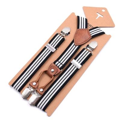 China Brand Straps Boys And Girls Y Striped Clip On 4 Straps C556 Children's Suspenders C556 for sale