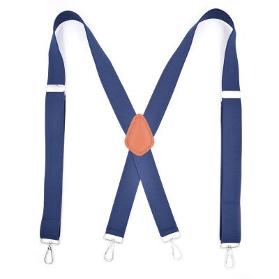 China Elastic + Metal Buckle Clothing Accessories Large Hook Buckle X Suspenders Back Suspenders for Men and Women for sale