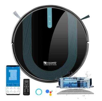 China Hotel Proscenic 850T Robot Vacuum Cleaner 2.4G/5G Wi-Fi Connected 3000pa Suction Self-filling Works with Alexa and Google Home for sale