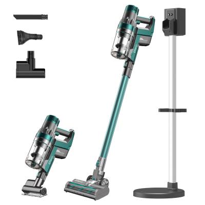 China Cordless car vacuum, fashion design, 4 in 1 stick vacuum with floorstand station 260W 25Kpa strong suction, up to 55Mins running for sale