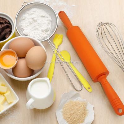 China Amazon Viable Best Seller 8 Inch Pin Silicone PP Handle Pastry Fondant Flour Baking Tool Rolling Gun Stick for sale