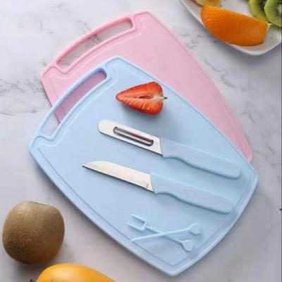 China Factory Direct Supply New Disposable Style 6 PCs High Quality Plastic Fruit Fork And Plastic Cutting Board for sale