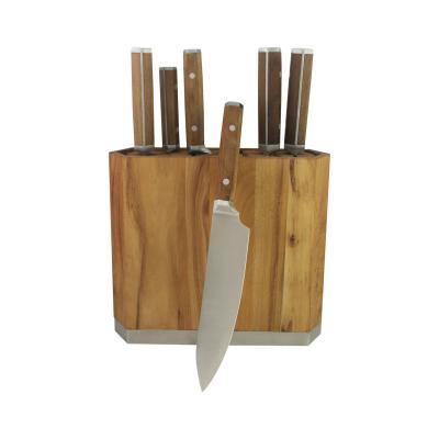 China Viable China Manufacturer New Design Knife Block And 6 Pcs Stainless Steel Knife Set Chef for sale