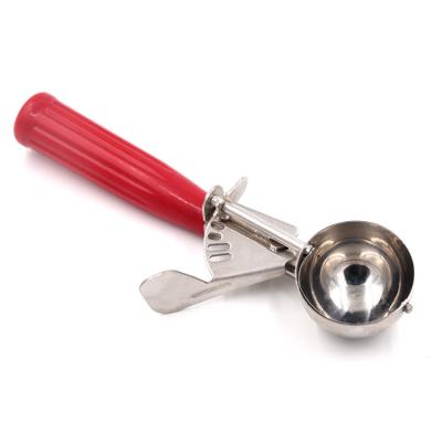 China Viable PP Handle Stainless Steel Metal Ice Cream Scoop Spoon Tool Ice Ball Maker Holder for sale