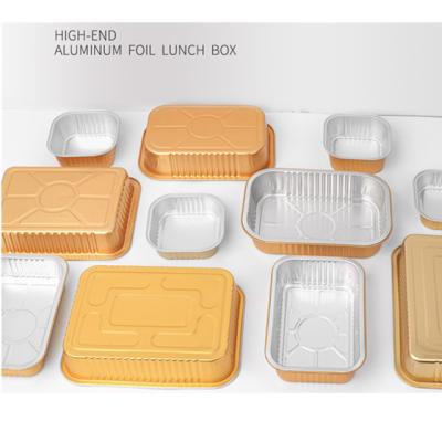 China Recycle Reuseable Aluminum Food Container Tray For Cake for sale